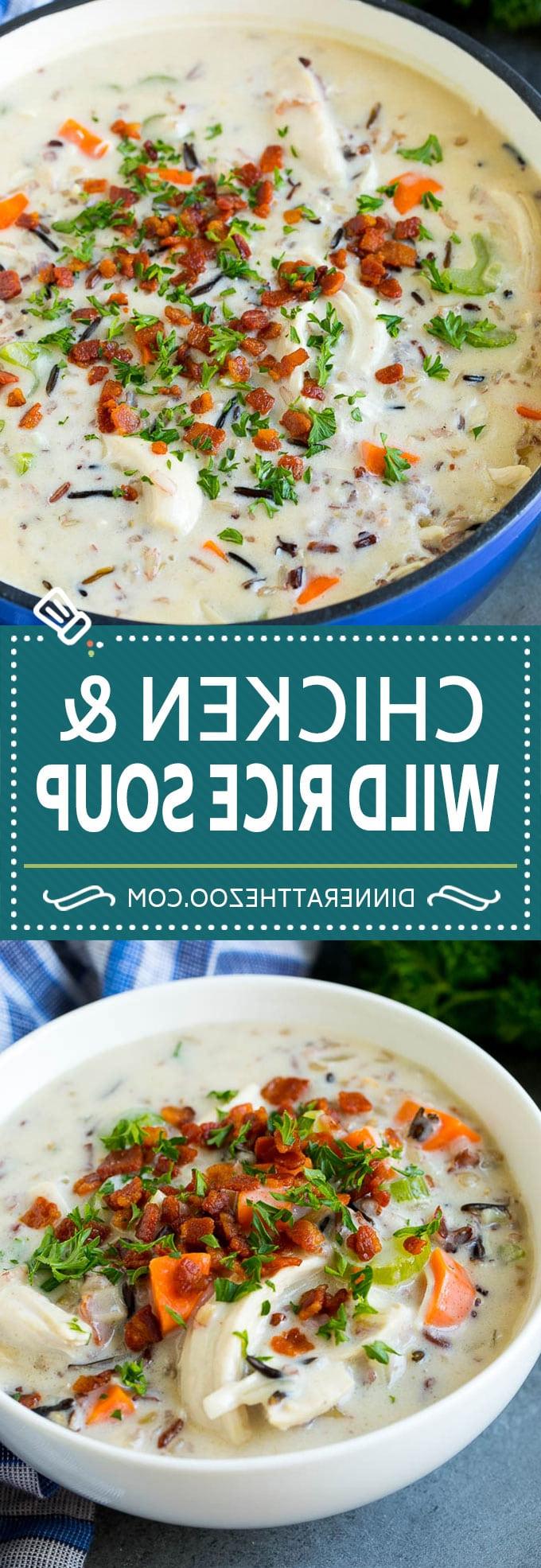 Hähnchen-Wildreis-Suppe Rezept | Cremige Hähnchensuppe #Hähnchen #Reis #Suppe #Speck #Abendessen #ahurt Hähnchen-Wildreis-Suppe Rezept | Cremige Hähnchensuppe #Hähnchen #Reis #Suppe #Speck #Abendessen #ahurt