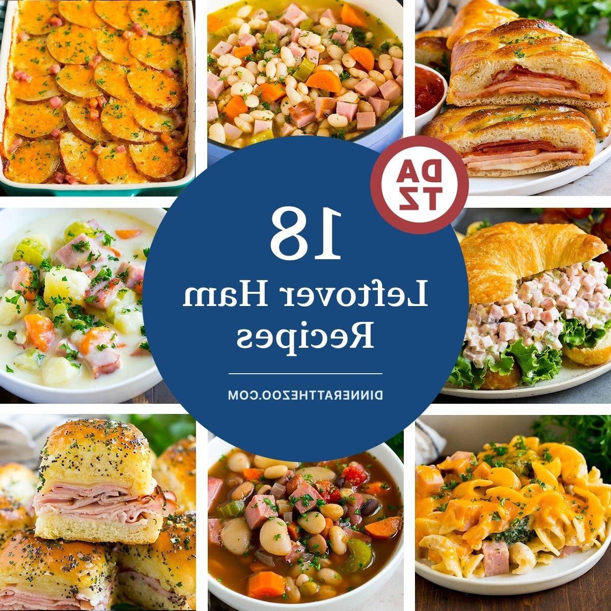 18 Schinkenreste-Rezepte 2 Eine Auswahl an Rezepten für Schinkenreste, darunter Kartoffelgratin mit Schinken, Schinkensalat und Schinkenauflauf.