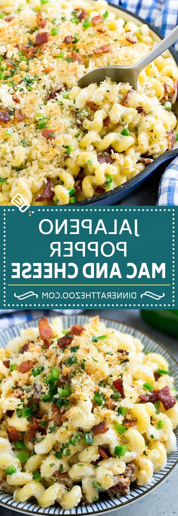 Jalapeño Popper Mac and Cheese Rezept | Bacon Makkaroni und Käse | Würziges Mac and Cheese | Jalapeno Mac and Cheese #jalapeno #bacon #pasta #macandcheese #dinner #ahurt #cheese