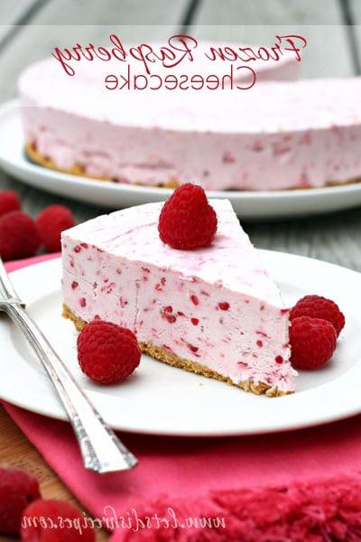 Rezept für gefrorenen Himbeer-Käsekuchen