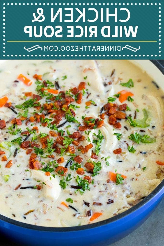 Hähnchen-Wildreis-Suppe Rezept | Cremige Hähnchensuppe #Hähnchen #Reis #Suppe #Speck #Abendessen #ahurt Hähnchen-Wildreis-Suppe Rezept | Cremige Hähnchensuppe #Hähnchen #Reis #Suppe #Speck #Abendessen #ahurt