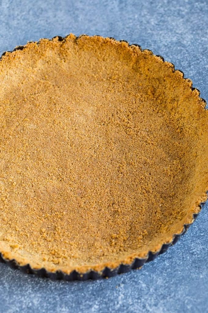 Ein Graham Cracker Tarte-Boden.