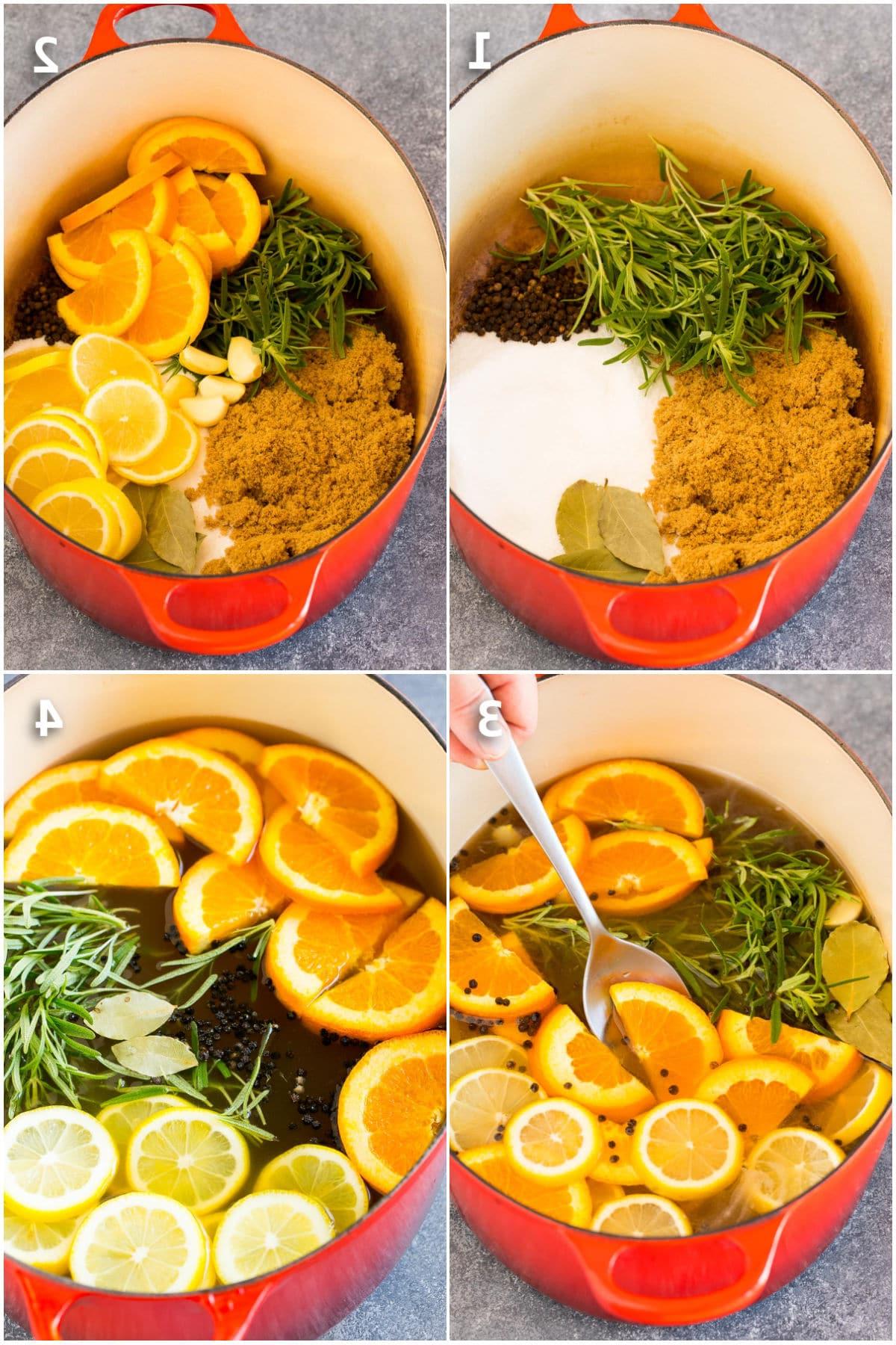 Puten-Salzlaken-Rezept 4 Schritt für Schritt Bilder zur Herstellung von Putenlake.
