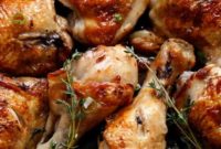 Beer-Crisped Chicken with Mushroom Ale Gravy