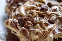 Swirled Mocha Cookie Dough Espresso Fudge Brownies