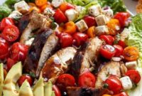 Grilled Balsamic Chicken, Avocado & Bruschetta Greens