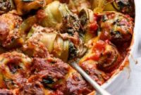 Zucchini Ricotta Spinach Bake