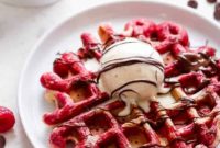Red Velvet Swirled Waffles Video Recipe