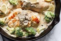 Julia Child’s Lighter Creamy Chicken and Mushroom