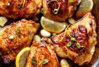 Sticky Honey Lemon Garlic Chicken