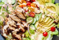Zesty Cajun Grilled Chicken Salad with Signature Creamy Dressing