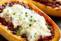 Lasagna-Stuffed Spaghetti Squash Boats