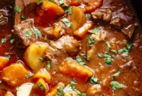 Hearty Slow Cooker Beef and Sweet Potato Stew