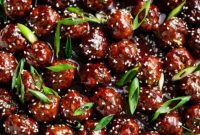 Sweet and Savory Mongolian Meatballs