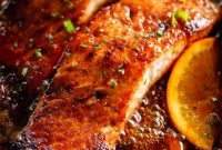 Golden-Crisped Salmon with Zesty Honey-Orange Glaze