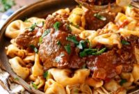 Hearty Beef Tortellini with Chunky Sauce