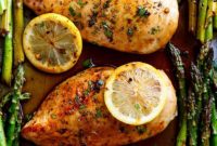 Effortless Honey Lemon Chicken Asparagus Bake