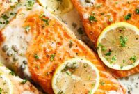 Velvety Salmon Piccata