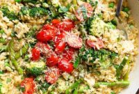 One-Pan Spring Orzo