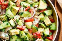 No-Cook Chicken Avocado Cucumber Salad