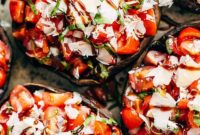 Savory Grilled Portobello Mushroom Bruschetta