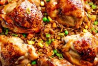 One-Pan Sticky Asian Chicken and Rice