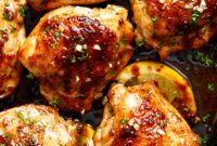 Sticky Browned Butter Honey Garlic Chicken