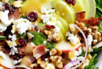 Honey Dijon Apple Bacon Cranberry Salad