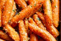 Crispy Parmesan Roasted Carrots