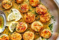 Pan-Seared Golden Garlic Butter Scallops