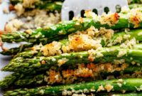 Golden Crispy Parmesan Asparagus in Garlic Butter