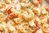 Luscious Low Carb Creamy Garlic Parmesan Shrimp