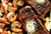 Sizzling Steak and Shrimp with Garlic Butter