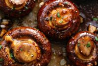 Balsamic Soy Glazed Roasted Mushrooms