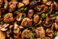 Savory Garlic Mushroom Chicken Poppers