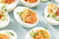 Spicy Buffalo Chicken Deviled Eggs