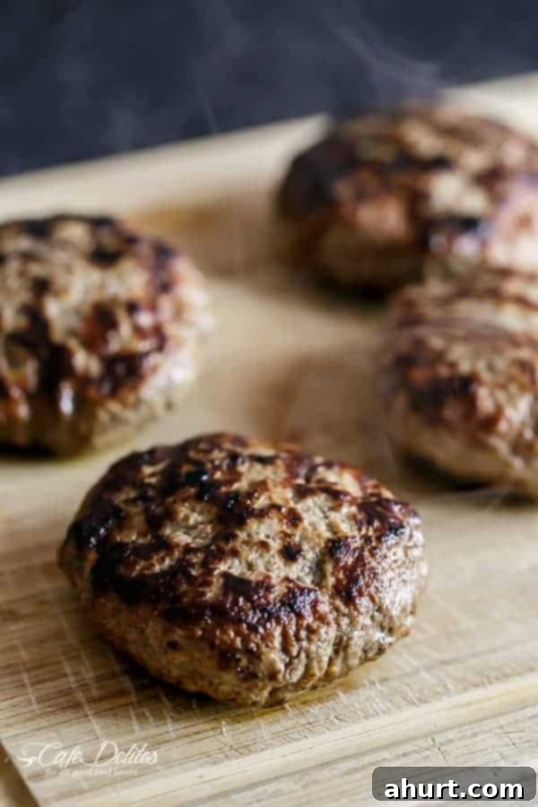 Outback Brewed Beef Burgers 3 Making of beef cutlets for Drunken Aussie Beef Burgers