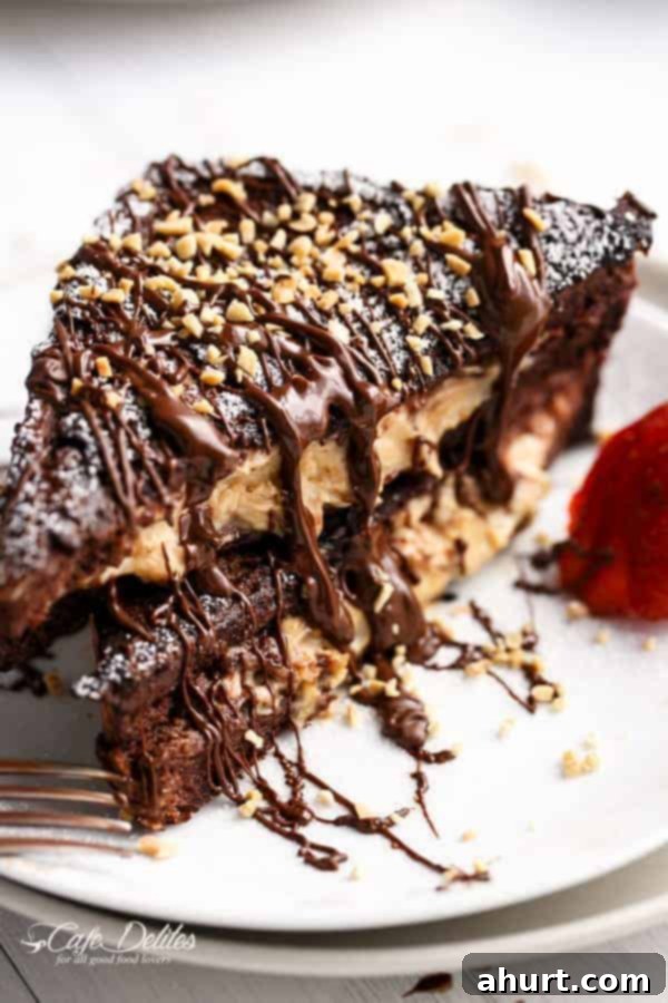 Zoom in image of Peanut Butter Cheesecake Stuffed Chocolate Brownie French Toasts 