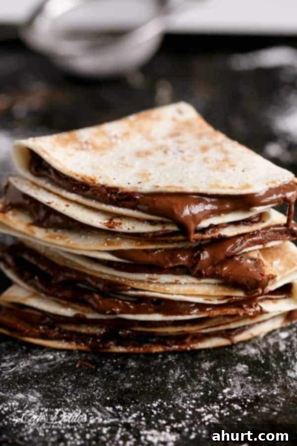 Easy Nutella Quesadillas 2 Simple Nutella Quesadillas stack on each other