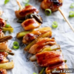 Deliciously Easy Japanese Chicken Yakitori 8 Easy Chicken Yakitori in a skewer