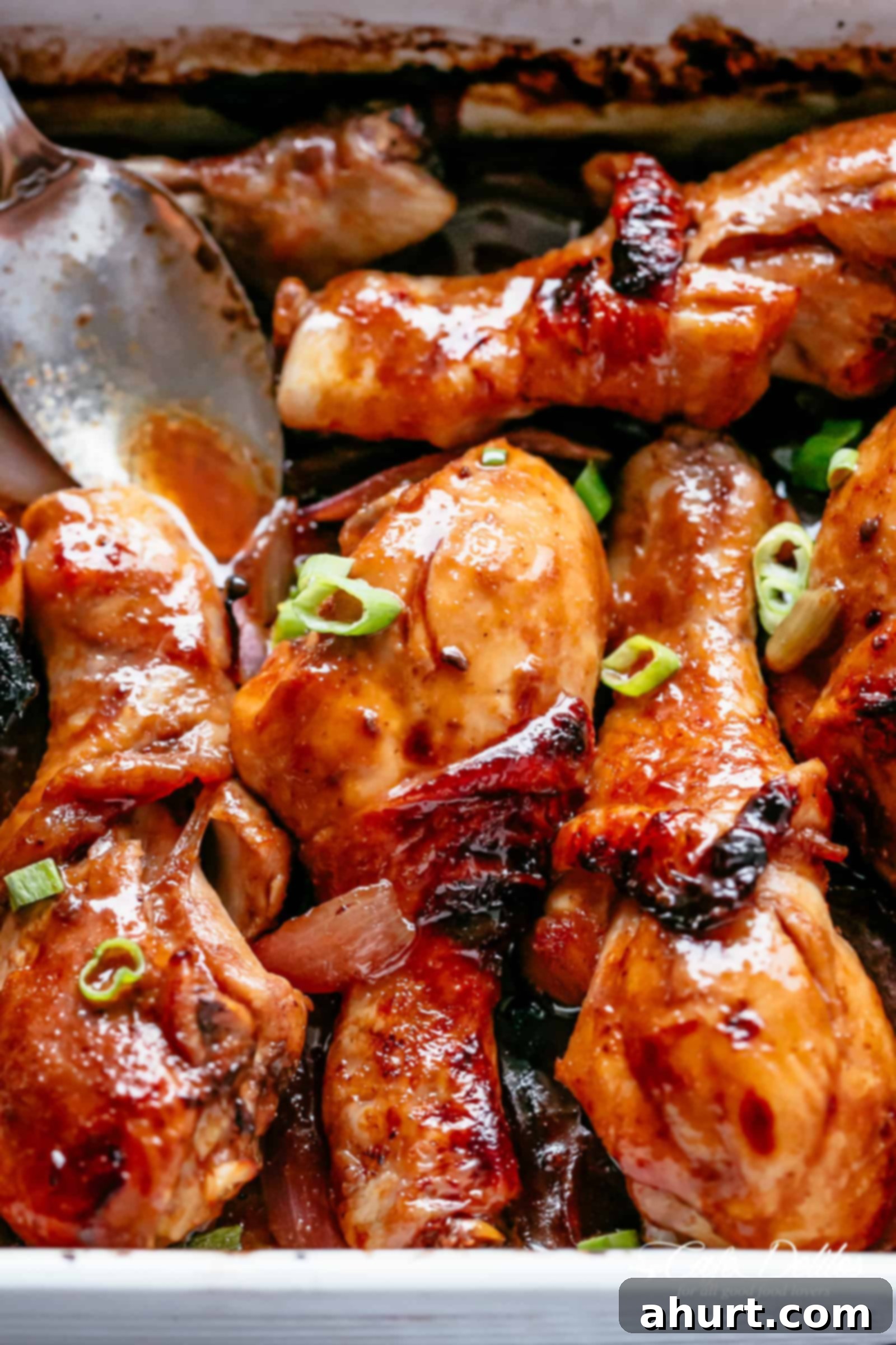 Oven Baked Barbecue Soy Chicken Drumsticks Baked in a 3 ingredient sauce packed with so much flavour