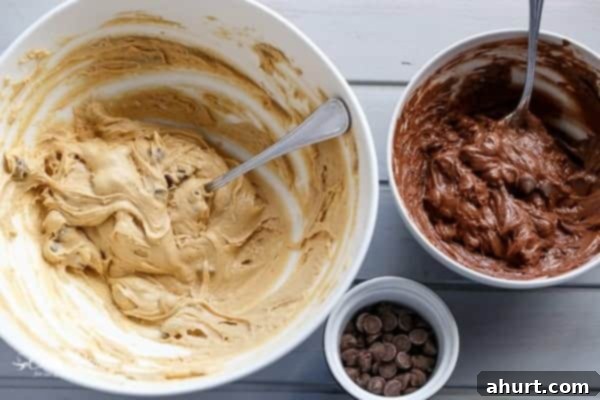 Swirled Mocha Cookie Dough Espresso Fudge Brownies 5 Ingredients mix for Espresso Fudge Brownies with Mocha Swirl Cookie Dough