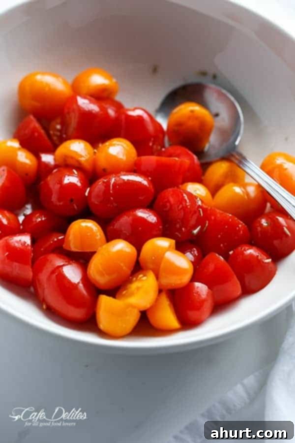 Raw cherry tomatoes on a plate 