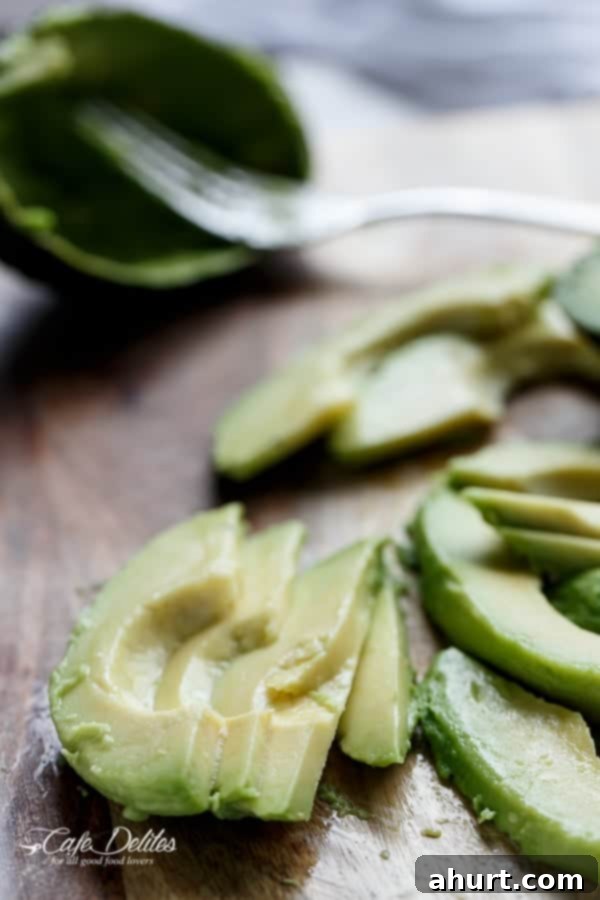 Avocado slices 