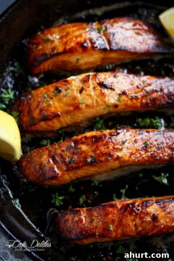 Honey Garlic Glazed Salmon with Browned Butter 3 Browned Butter Honey drizzled over Grilled Garlic Salmon