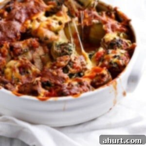 Zucchini Ricotta Spinach Bake 9 Spinach And Ricotta Zucchini Cannelloni in a bowl