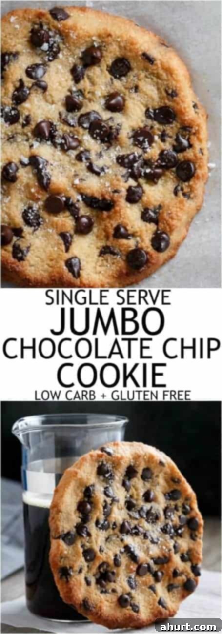 Guilt-Free Jumbo Low Carb Chocolate Chip Cookie For One 9 PIN image of Serve Jumbo Low Carb Chocolate Chip Cookie