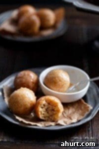 Maple Apple Fritter Gems 8 Featured image: Baked Maple Glazed Apple Fritter Donut Holes with a rich maple glaze