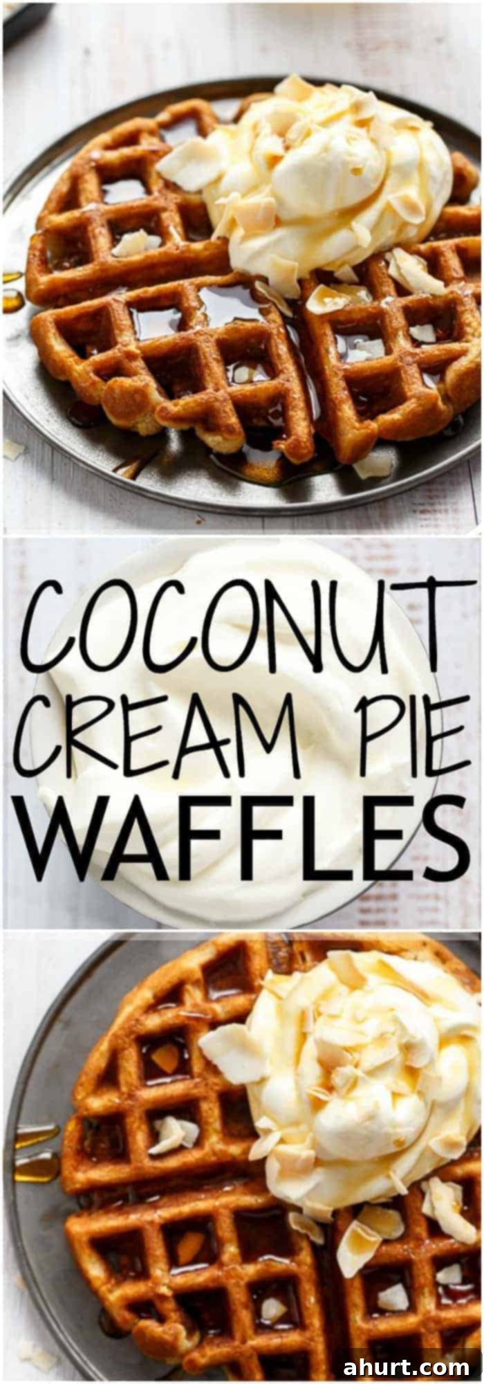 Dreamy Coconut Cream Waffles 10 PIN image of Coconut Cream Pie Waffles