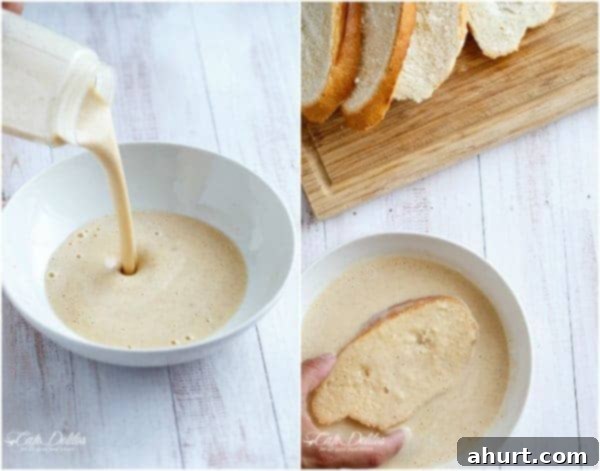 Making images of Banana Bread French Toast with a Cream Cheese Glaze 